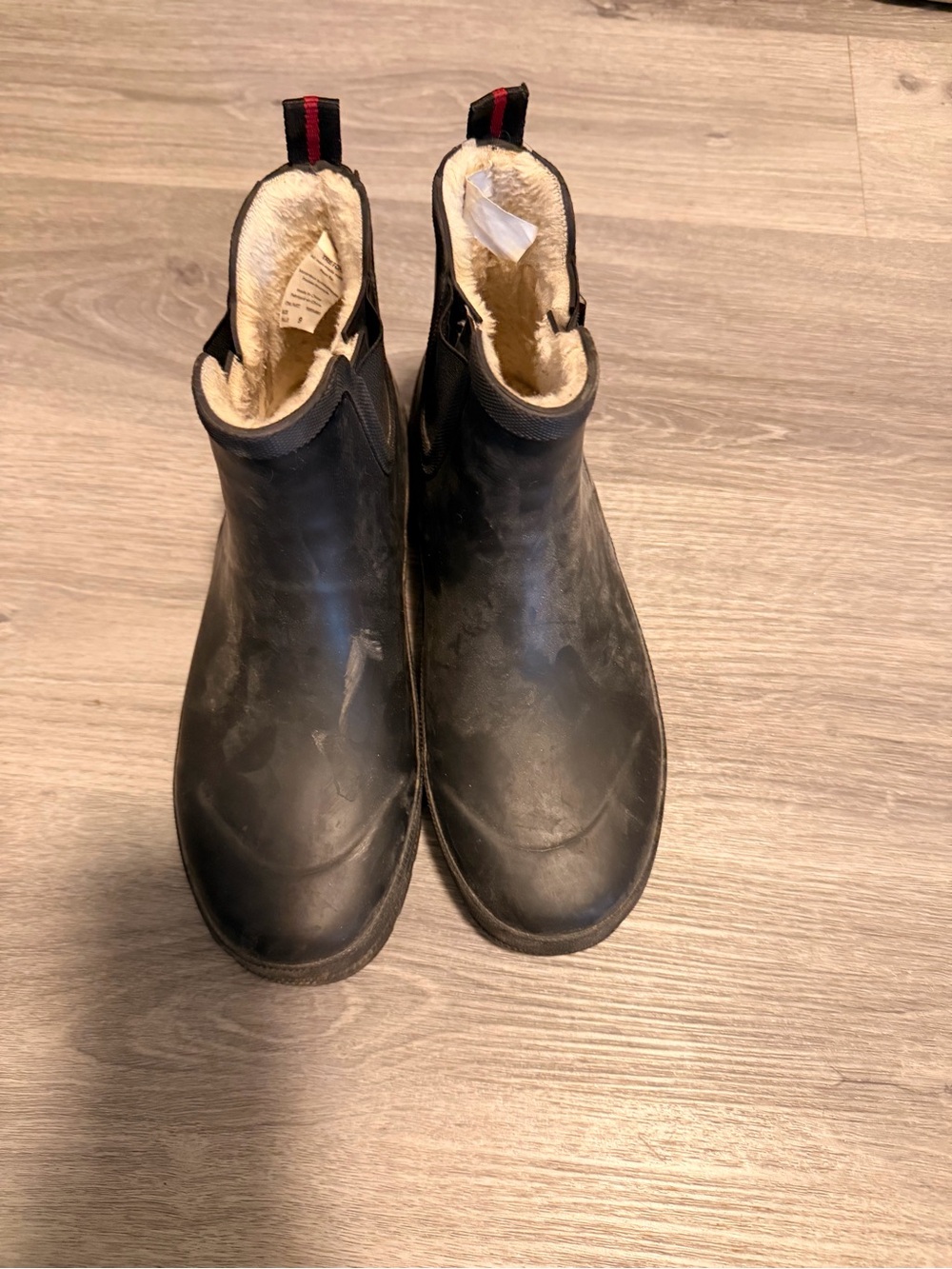 Tretorn Black Winter Fleece-Lined Slip-On Boots